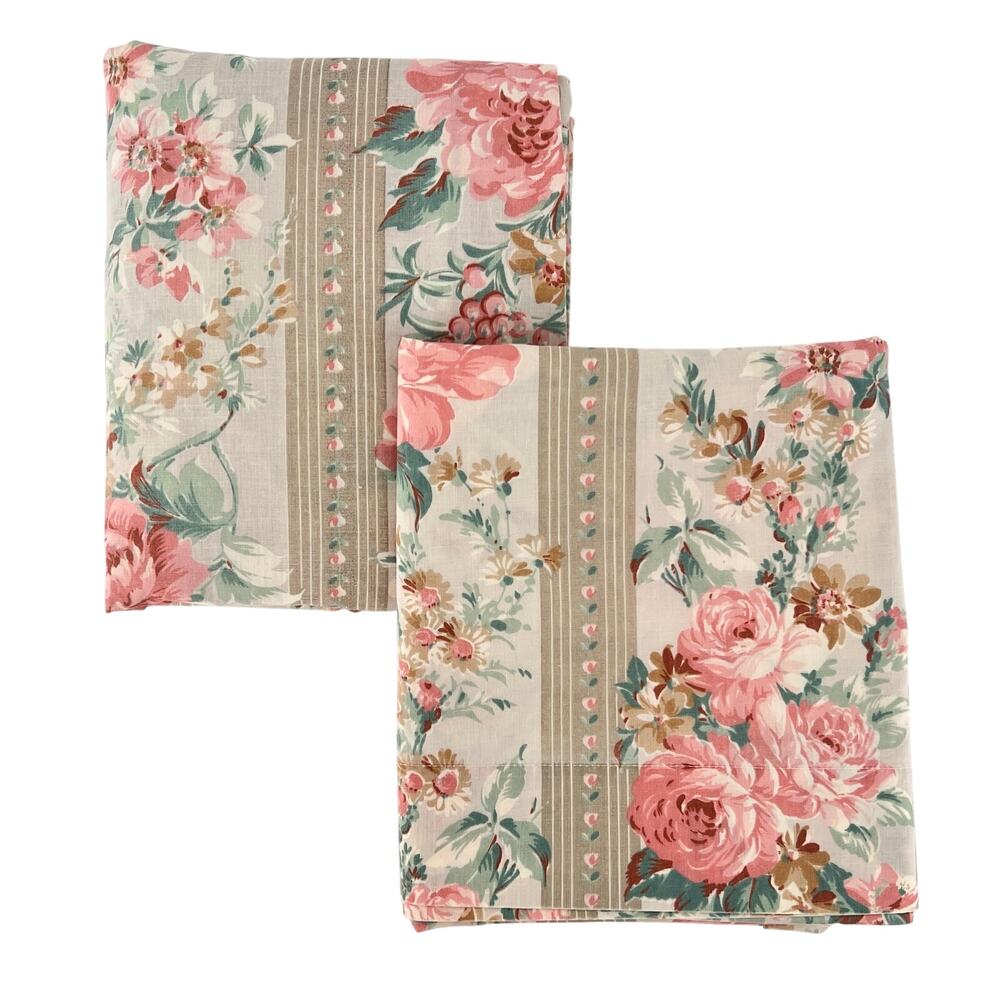 Vintage Cottagecore Floral Sheet Set Twin Cottage Shabby Chic Granny